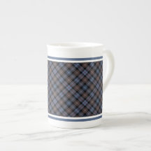 Clan Mackenzie Verweerde Tartan Bruin en Blauw