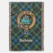 Clan MacKenzie Wapen over Tartan Deken (Voorkant Verticaal)