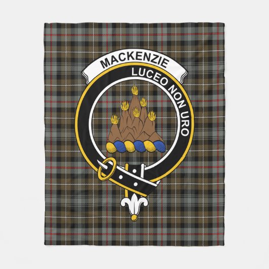 Clan MacKenzie Weathered Tartan Pset Fleece Deken (Voorkant)