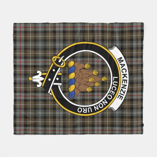 Clan MacKenzie Weathered Tartan Pset Fleece Deken (Voorkant (Horizontaal))