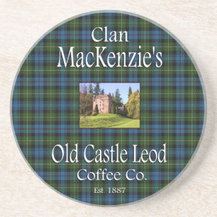 Clan MacKenzie's Old Castle Leod Coffee Co. Zandsteen Onderzetter