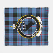 Clan MacKie Blue Tartan Pset Fleece Deken (Voorkant (Horizontaal))