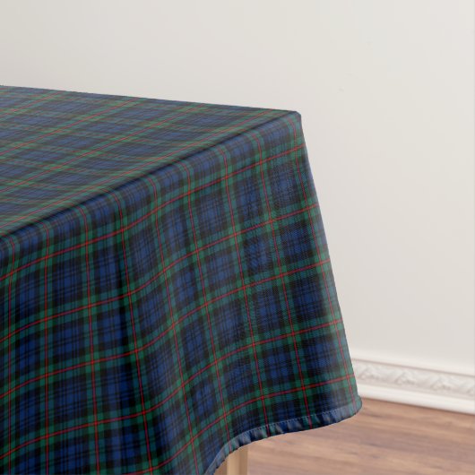 Clan MacKinlay Donkerblauw en Groen Schots Tartan Tafelkleed (Voorbeeld)