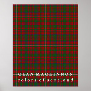 Clan MacKinnon Colors of Scotland Tartan Poster