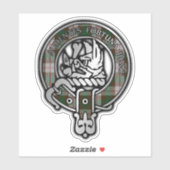 Clan MacKinnon Crest & Hunting Tartan Sticker (Vel)