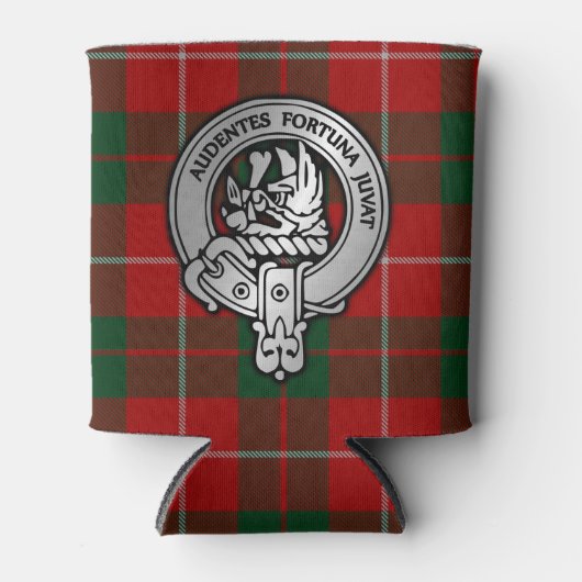 Clan MacKinnon Crest & Tartan Blikjeskoeler (Voorkant)