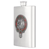 Clan MacKinnon Crest & Tartan Flacon (Links)