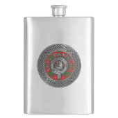 Clan MacKinnon Crest & Tartan Knot Flask Flacon (Voorkant)
