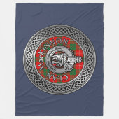 Clan MacKinnon Crest & Tartan Knot Fleece Blanket Deken (Voorkant)