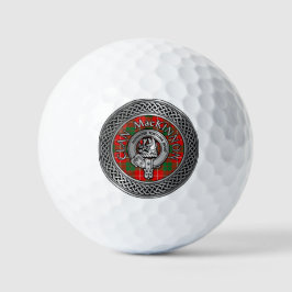 Clan MacKinnon Crest & Tartan Knot Golf Balls Golfballen