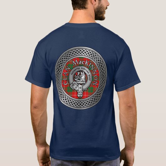 Clan MacKinnon Crest & Tartan Knot T-Shirt (Achterkant)