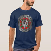 Clan MacKinnon Crest & Tartan Knot T-Shirt (Voorkant)