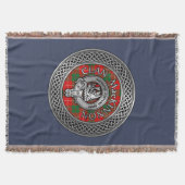 Clan MacKinnon Crest & Tartan Knot Throw Blanket Deken (Voorkant)
