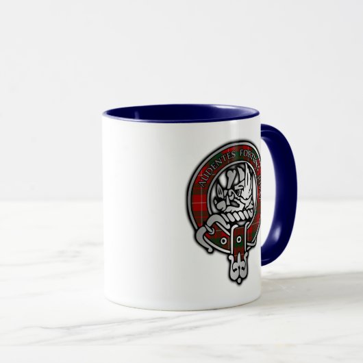 Clan MacKinnon Crest & Tartan Mok (Voorkant rechts)