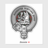 Clan MacKinnon Crest & Tartan Sticker (Vel)