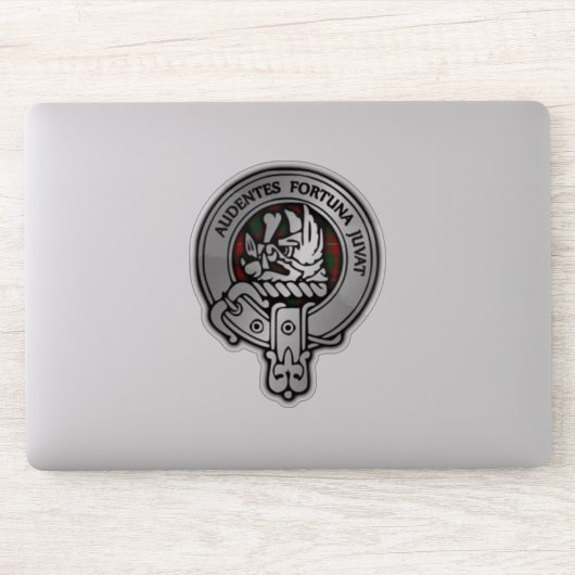 Clan MacKinnon Crest & Tartan Sticker (Computer)