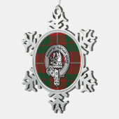 Clan MacKinnon Crest & Tartan Tin Sneeuwvlok Ornament (Rechts)