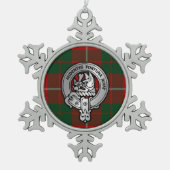 Clan MacKinnon Crest & Tartan Tin Sneeuwvlok Ornament (Voorkant)