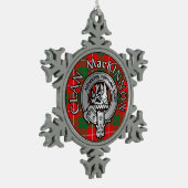 Clan MacKinnon Crest & Tartan Tin Sneeuwvlok Ornament (Links)