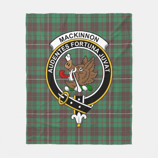 Clan MacKinnon Hunting Ancient Tartan Pset Fleece Deken (Voorkant)