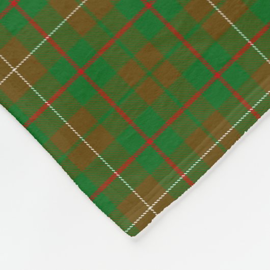 Clan MacKinnon Hunting Tartan Fleece Deken (Hoek)