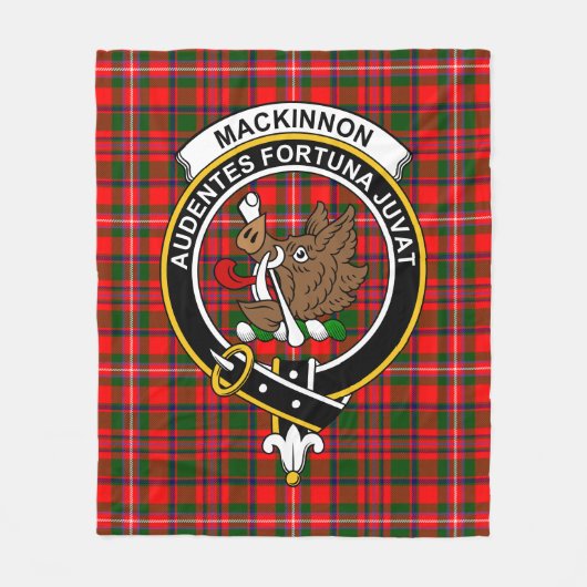 Clan MacKinnon Modern Tartan Pset Fleece Deken (Voorkant)