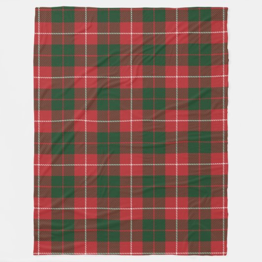 Clan MacKinnon Pset Tartan Red Green Check Fleece Deken (Voorkant)