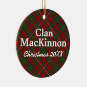 Clan MacKinnon Scottish Tartan Keramisch Ornament (Rechts)