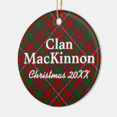 Clan MacKinnon Scottish Tartan Keramisch Ornament (Links)