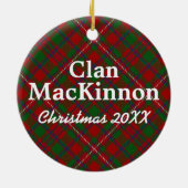 Clan MacKinnon Scottish Tartan Keramisch Ornament (Achterkant)