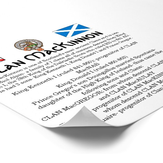 Clan MacKinnon & Siol Alpin - de 7 Clans Poster (Hoek)