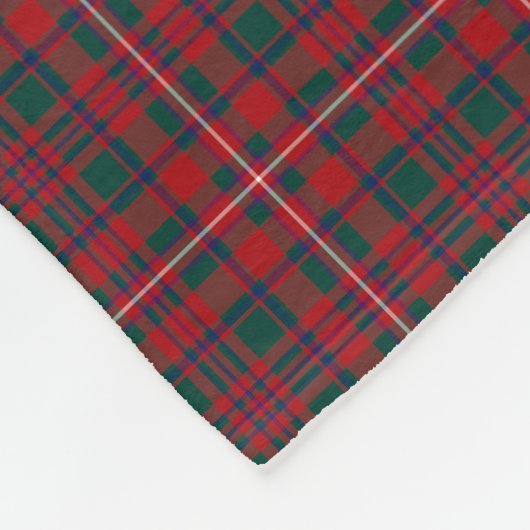 Clan MacKinnon Tartan Schotse speldenstaart Fleece Deken (Hoek)