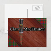 Clan MacKinnon Tartan Sgian Dubh Blade Briefkaart (Voorkant / Achterkant)