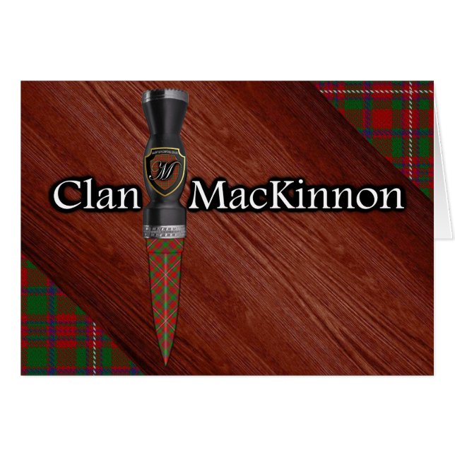 Clan MacKinnon Tartan Sgian Dubh Lemmet (Voorkant Horizontaal)