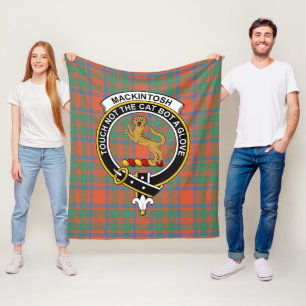 Clan MacKintosh Ancient Tartan Pset Fleece Deken