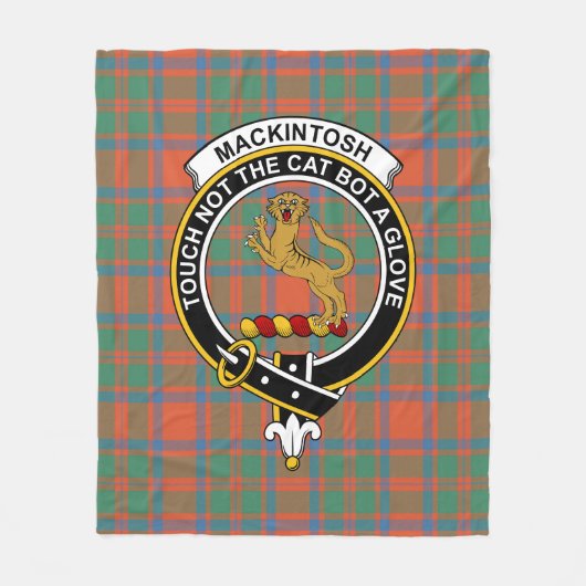Clan MacKintosh Ancient Tartan Pset Fleece Deken (Voorkant)