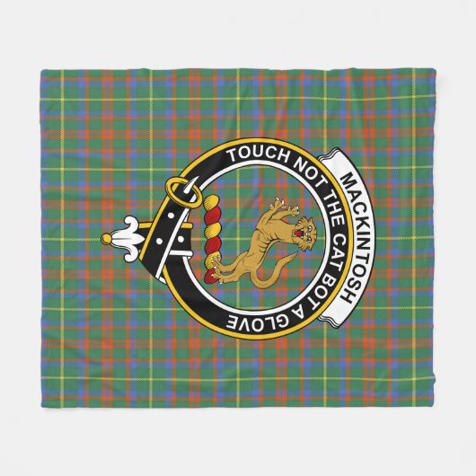 Clan MacKintosh Hunting Ancient Tartan Pset Fleece Deken (Voorkant (Horizontaal))