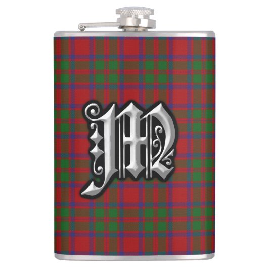Clan MacKintosh McIntosh Tartan Old Scotland Flask Heupfles (Voorkant)