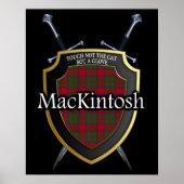Clan MacKintosh Tartan Scottish Shield & Swords Poster (Voorkant)