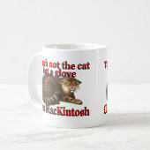Clan MacKintosh Touch niet de kattenbak een handsc Koffiemok (Voorkant links)