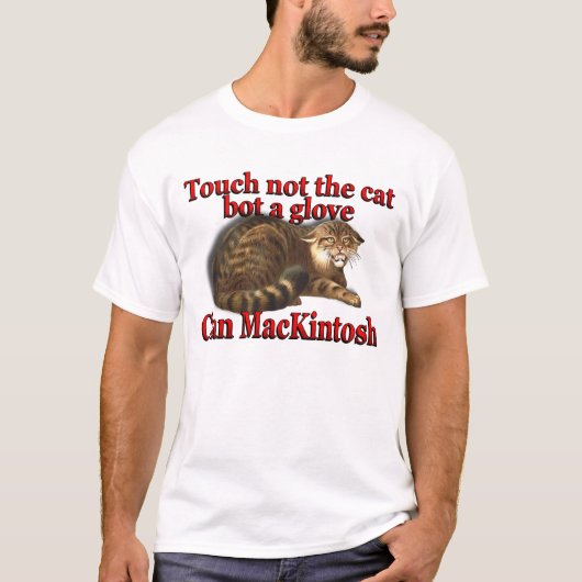 Clan MacKintosh Touch niet de kattenbak een handsc T-shirt (Voorkant)