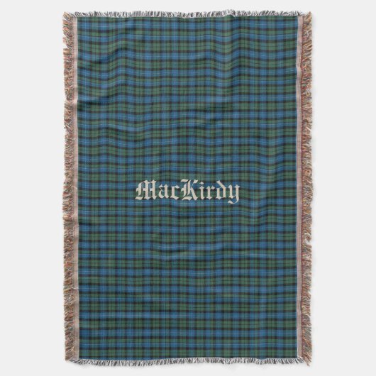 Clan MacKirdy Tartan Plaid Custom Gooi Deken (Voorkant Verticaal)