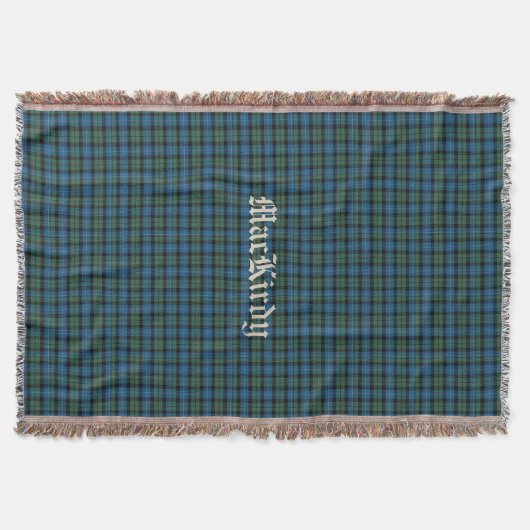 Clan MacKirdy Tartan Plaid Custom Gooi Deken (Voorkant)