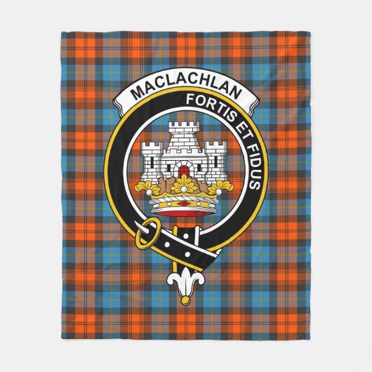Clan MacLachlan Ancient Tartan Pset Fleece Deken (Voorkant)