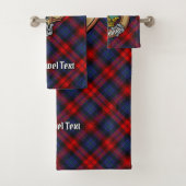 Clan MacLachlan Crest over Tartan Bad Handdoek (Insitu)
