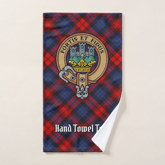 Clan MacLachlan Crest over Tartan Bad Handdoek (Handdoek)
