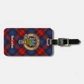 Clan MacLachlan Crest over Tartan Bagagelabel (Voorkant horizontaal)