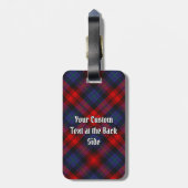Clan MacLachlan Crest over Tartan Bagagelabel (Achterkant verticaal)