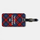Clan MacLachlan Crest over Tartan Bagagelabel (Achterkant horizontaal)