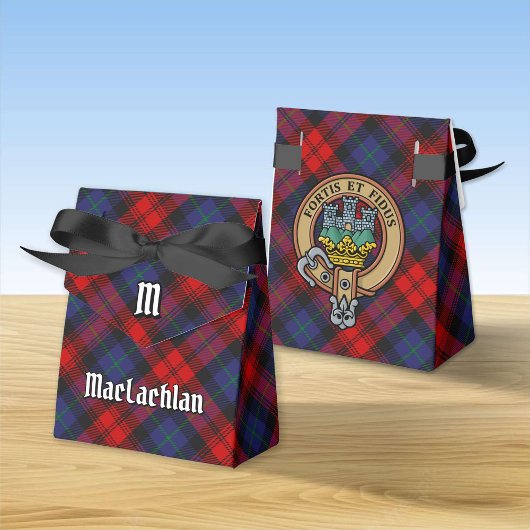 Clan MacLachlan Crest over Tartan Bedankdoosjes